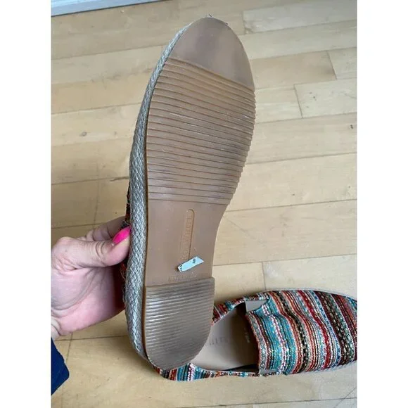 RON white Women Multi Stripe "Delilah" Espadrille Loafer - Picture 5 of 9